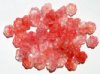 50 8mm Crystal Strawberry Marble Center Hole Flower Beads